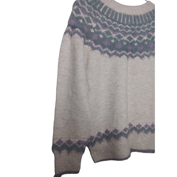 Fate Soft Sweater Fair Isle Size S Long Sleeve Crew Neck - Picture 12 of 14